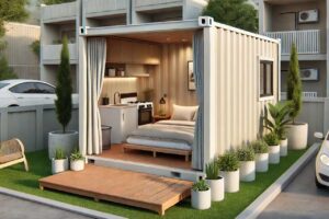 Studio container aménagé
