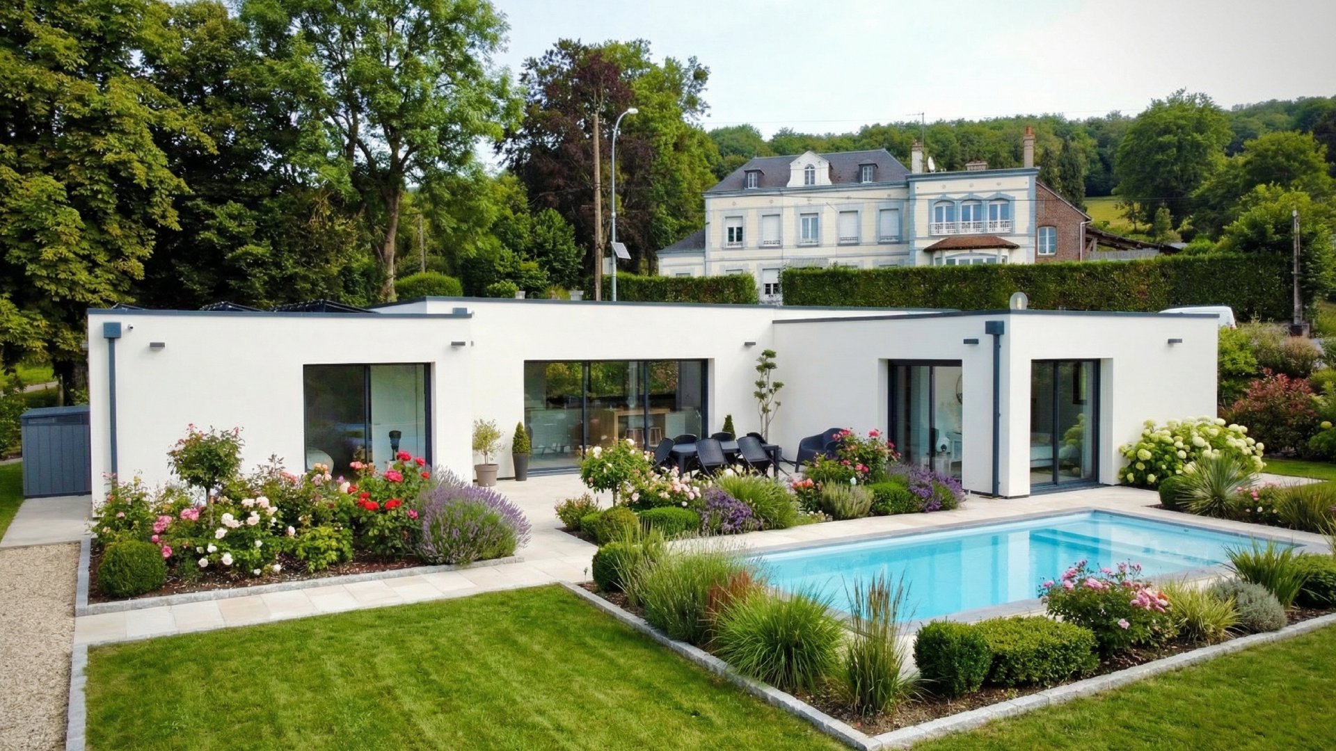 Maison container de plain-pied realisee par JDK Concept a Lisieux, dans le Calvados