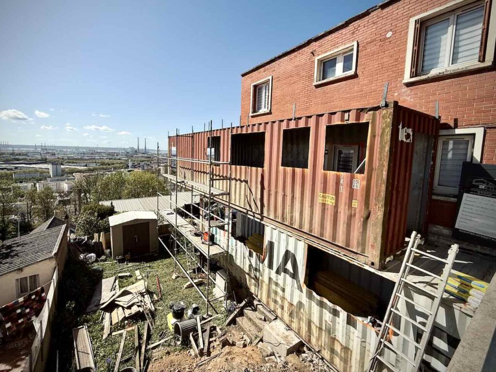 Agrandissement containers de 42 m² au Havre, Normandie
