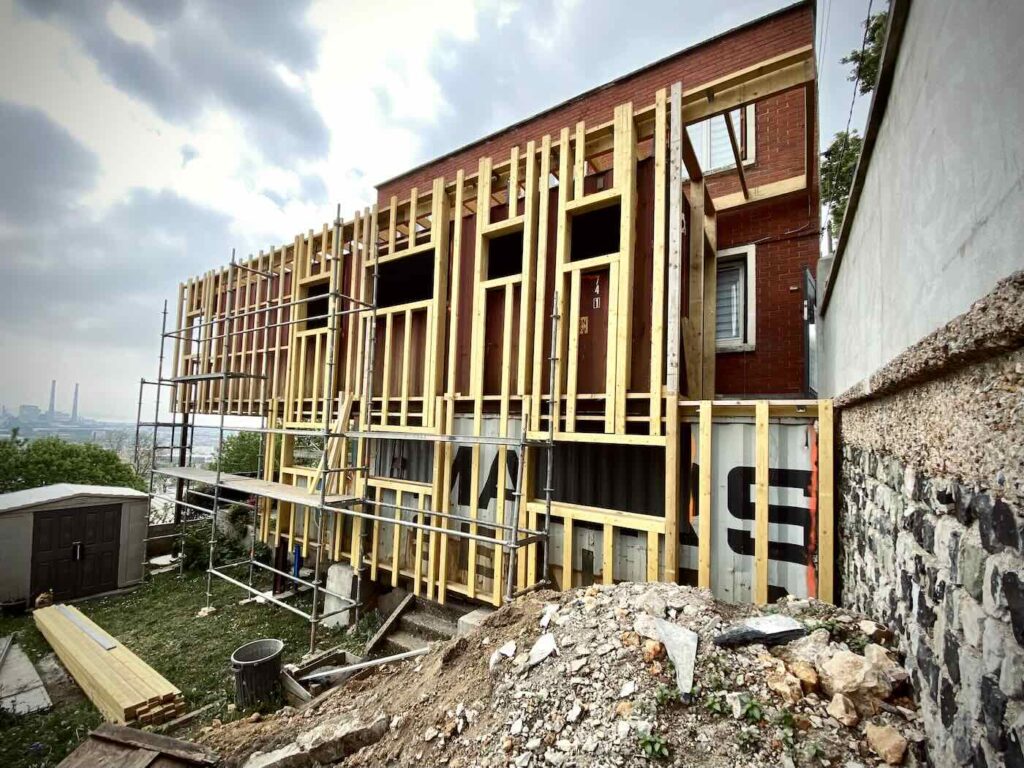 Agrandissement containers de 42 m² au Havre, Normandie