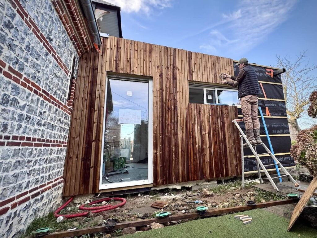 Agrandissement en container de 28 m2 à Villainville