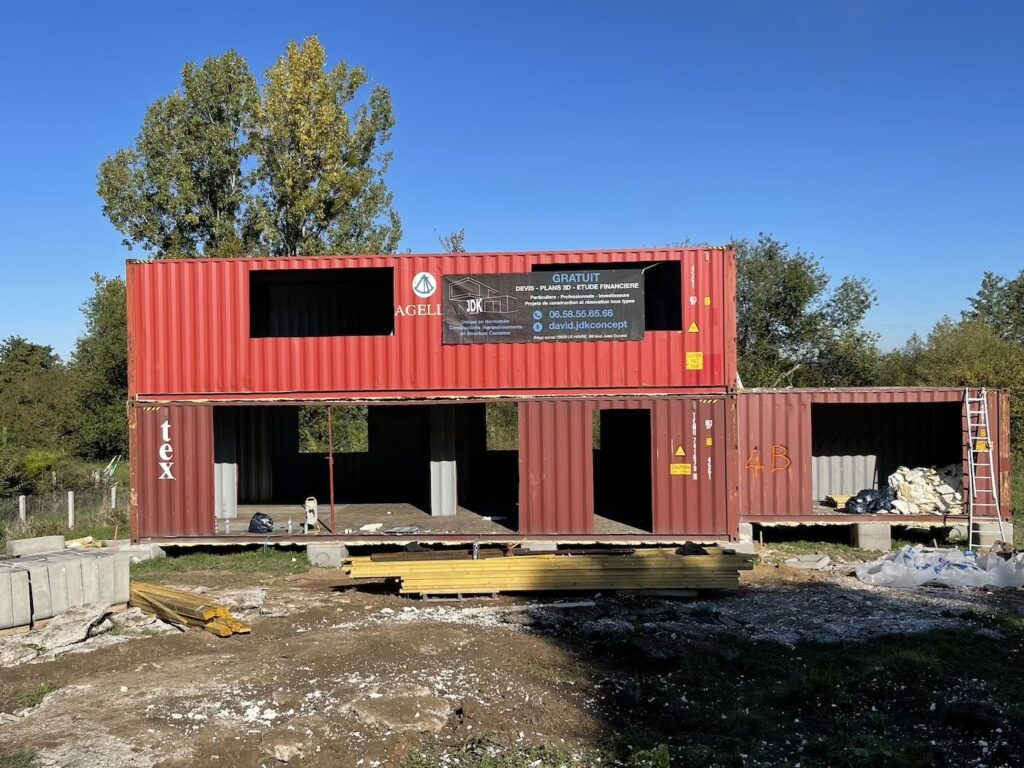 Maison container avec toit 4 pans 194m² près d&rsquo;Honfleur